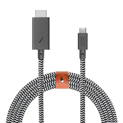 Кабель Native Union Belt Cable USB-C to HDMI Zebra (3 m) (BELT-C-HDMI-ZEB-3)