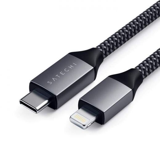 Кабель Satechi Cable USB-C to Lightning Space Gray (1.8 m) (ST-TCL18M)