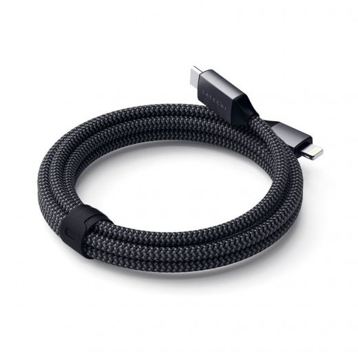 Кабель Satechi Cable USB-C to Lightning Space Gray (1.8 m) (ST-TCL18M)