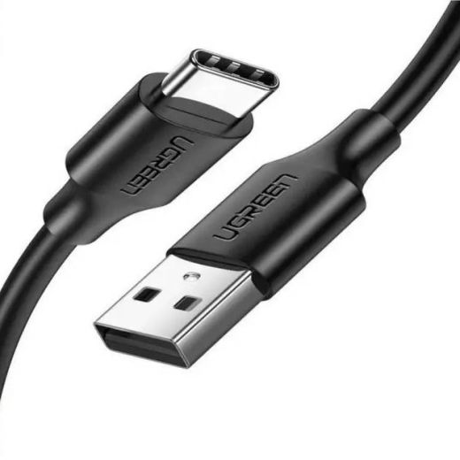 Кабель UGREEN US287 USB 2.0 to USB Type-C Cable Nickel Plating 3A 0.5м Black (60115)