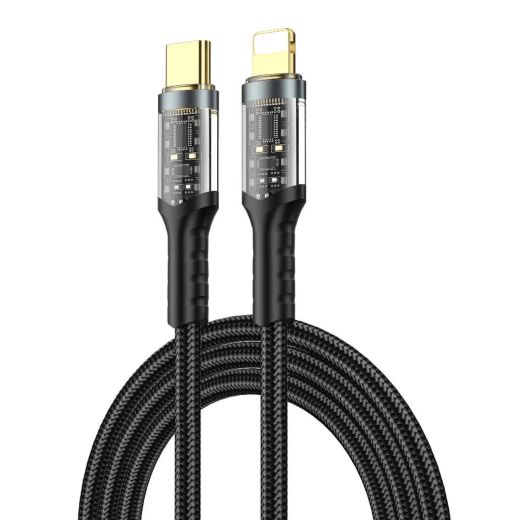 Кабель WIWU Wi-C016 Geek Series USB-C to Lightning 30W 1.2м Black