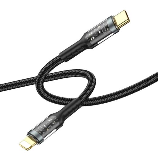 Кабель WIWU Wi-C016 Geek Series USB-C to Lightning 30W 1.2м Black