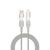 Кабель WIWU Wi-C051 Fast Charging Cable Raptor Series USB-A+USB-C to USB-C+Lightning 100W 1.2м Titanium Alloy