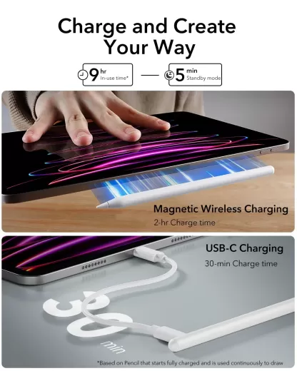 Стілус ESR Digital Pencil Pro Silver для iPad