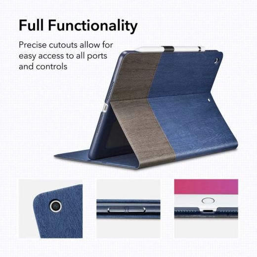 Чехол-подставка ESR Urban Premium Folio Case with Pencil Holder Blue Gray для iPad 10.2 (2021 | 2020 | 2019)