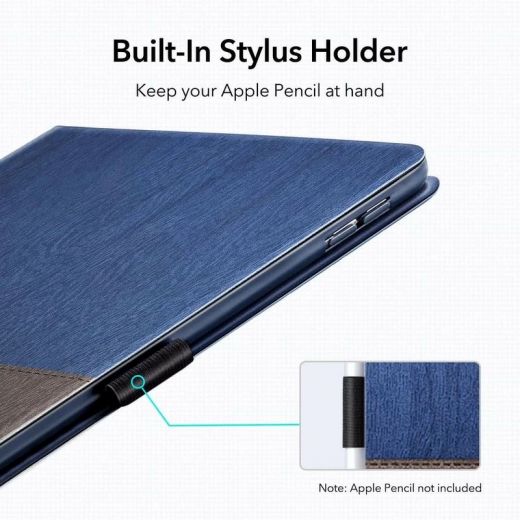 Чохол-підставка ESR Urban Premium Folio Case with Pencil Holder Blue Gray для iPad 10/2 (2021 | 2020 | 2019)