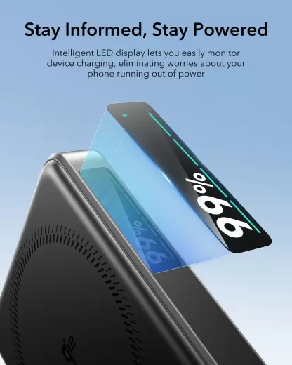 Повербанк з підставкою ESR Qi2 10000 mAh MagSlim Kickstand Power Bank White