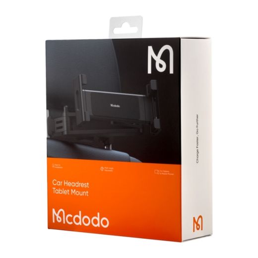 Автомобільний тримач для планшета McDodo Car Headrest Tablet Mount for Tablet and Phone CM-4320 Black (CM-4320)
