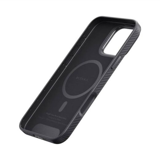 Карбоновый чехол Pitaka Military-Grade Protective Case Black/Grey Twill для iPhone 16 Pro Max (KI1601PMPA)