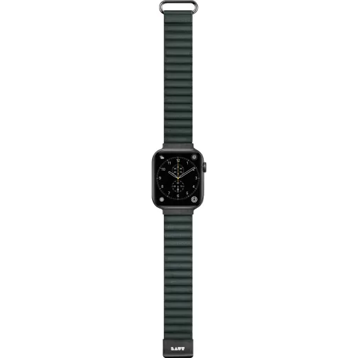 Ремінець Laut NOVI LUXE Pine Green для Apple Watch 49мм | 45мм | 44мм (L_AWL_NL_GN)