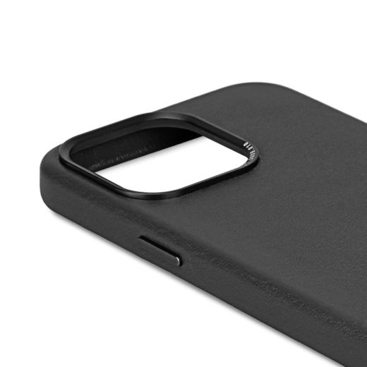 Кожаный чехол Decoded Leather Back Cover Black для iPhone 15 Pro