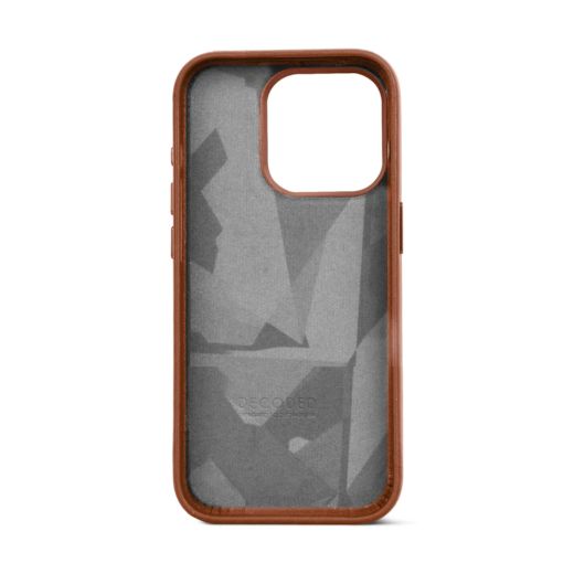 Кожаный чехол Decoded Leather Back Cover Tan для iPhone 15 Pro