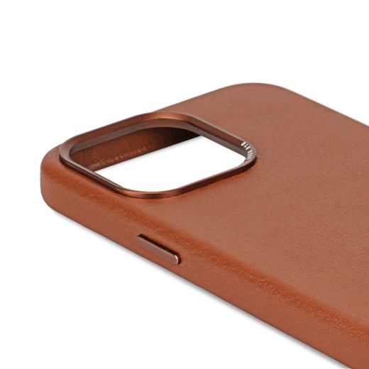 Кожаный чехол Decoded Leather Back Cover Tan для iPhone 15 Pro Max