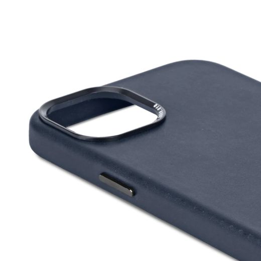 Кожаный чехол Decoded Leather Back Cover True Navy для iPhone 15 Pro