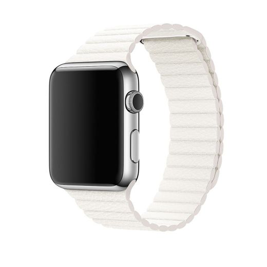 Ремешок Apple Leather Loop White (High copy) для Apple Watch 42/44mm
