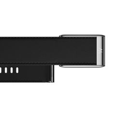 Кожаный ремешок Whoop LeatherLuxe Band Straight Black/Cream with Titanium (Size L) для WHOOP 5.0