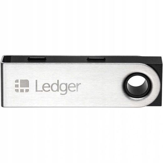 Холодный криптокошелек для криптовалюты Ledger Nano S Black/Silver
