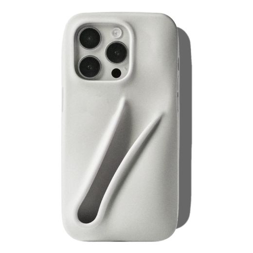 Силиконовый чехол CasePro Rhode Lip Case Grey для iPhone 15 Pro Max