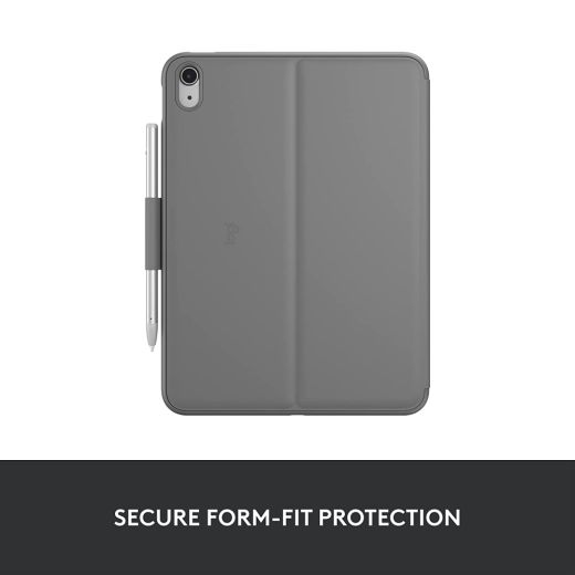 Чохол із клавіатурою Logitech Slim Folio Keyboard Case Oxford Gray для iPad 11'' (2025) | iPad 10.9" (2022) 