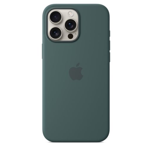 Оригинальный силиконовый чехол Apple Silicone Case with MagSafe Lake Greent для iPhone 16 Pro (MYYR3)