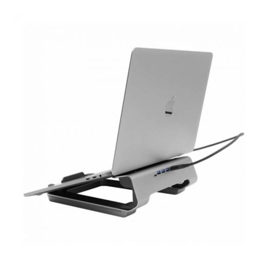 Подставка для Macbook Macally Laptop Riser With 4-Port USB 3.0 HUB and RGB Lighting (MHUBSTAND)