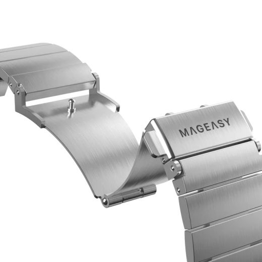 Ремінець SwitchEasy Maestro Silver для Apple Watch 42mm | 44mm | 45mm (MAW245034SV22)