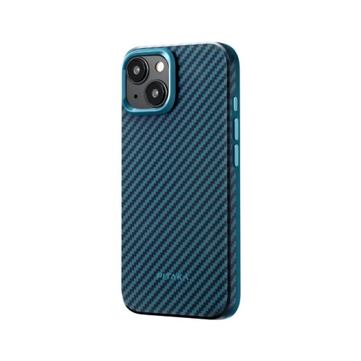Карбоновий чохол Pitaka MagEZ Case Pro 4 1500D Black/Blue (Twill) для iPhone 15 Plus