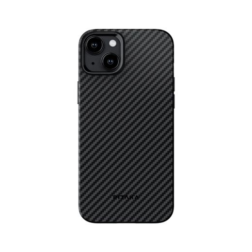Карбоновый чехол Pitaka MagEZ Case Pro 4 1500D Black/Grey (Twill) для iPhone 15 Plus