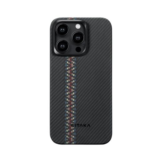 Карбоновий чохол Pitaka MagEZ Case 4 600D Rhapsody для iPhone 15 Pro (FR1501P)
