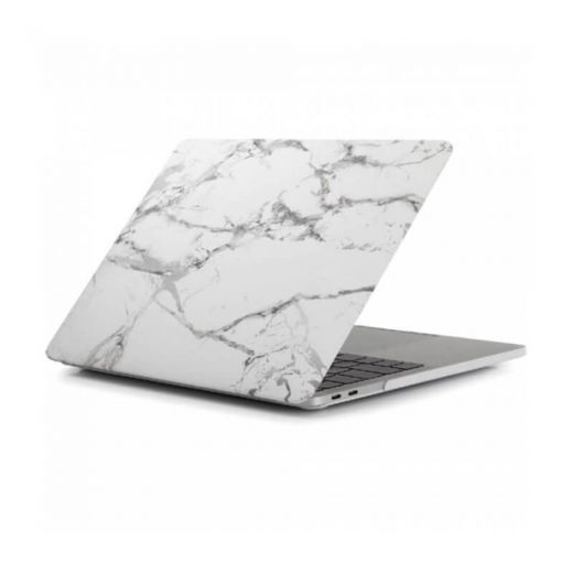 Мраморный чехол CasePro Marble White | Gray для MacBook Air 13" (M1 | 2020 | 2019 | 2018)