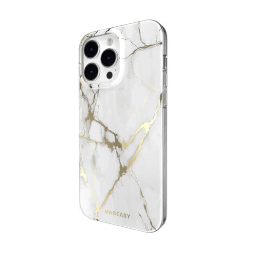 Чехол SwitchEasy Marble Champagne White with MagSafe для iPhone 14 Pro Max (MPH67P018CW22)