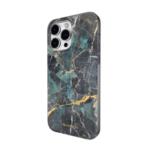 Чехол SwitchEasy Marble Emerald Blue для iPhone 14 Pro (MPH61P017EB22)
