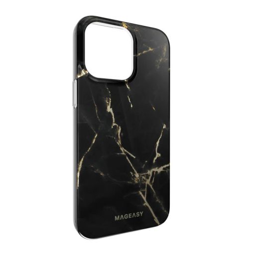 Чехол SwitchEasy Marble Pearl Black для iPhone 14 Pro Max (MPH67P017PB22)
