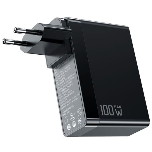Мережевий зарядний пристрій Mcdodo 100W Portable 3 Port Charger, USB-C QC PD 3.0 Power Adapter Black (CH-8101)