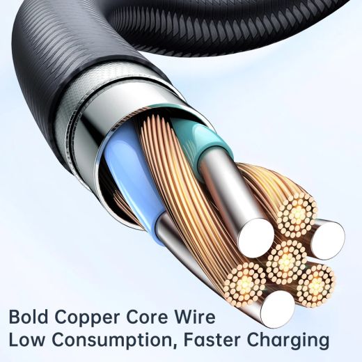 Нейлоновый кабель Mcdodo Auto Power Off 12W Lightning Transparent Data Cable 1.2 метр (CA-3140)