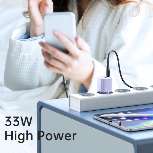 Сетевое зарядное устройство Mcdodo Nano Series 33W GaN PD Dual Port Fast Charger Purple (CH-0155)