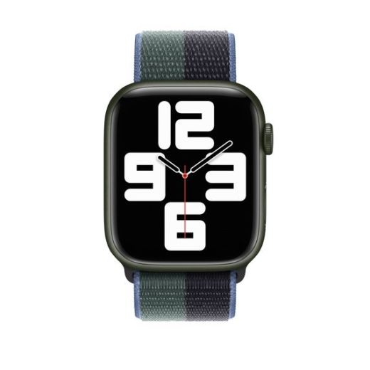 Оригинальный ремешок Apple Sport Loop Midnight | Eucalyptus для Apple Watch 45mm | 44mm | 42mm (MN5U3)