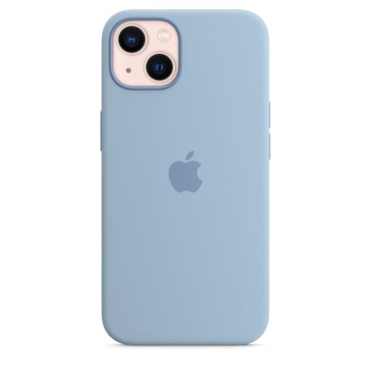 Оригинальный силиконовый чехол Apple Silicon Case with MagSafe Blue Fog (MN613) для iPhone 13