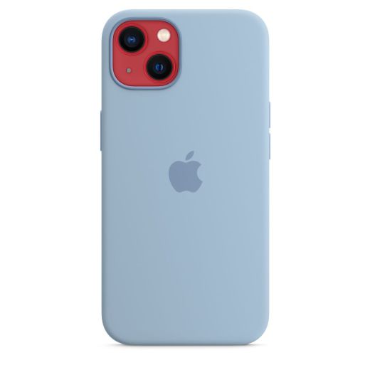 Оригинальный силиконовый чехол Apple Silicon Case with MagSafe Blue Fog для iPhone 13 Mini (MN5W3)