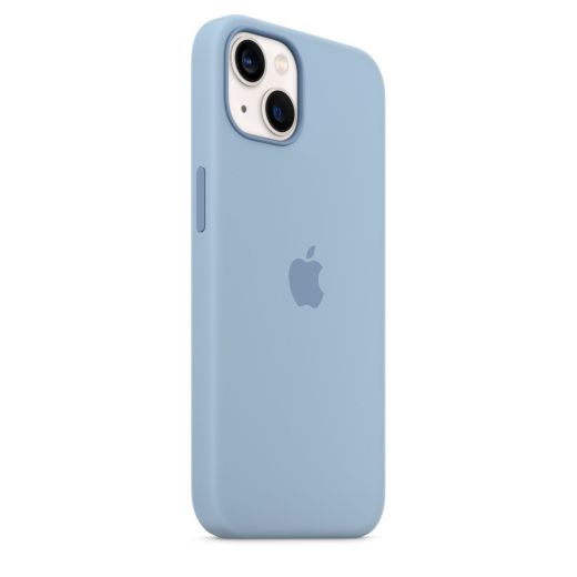 Оригинальный силиконовый чехол Apple Silicon Case with MagSafe Blue Fog (MN613) для iPhone 13