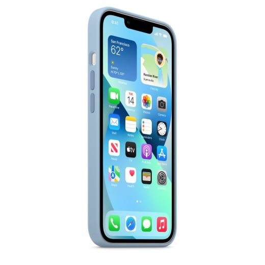 Оригінальний силіконовий чохол Apple Silicon Case with MagSafe Blue Fog для iPhone 13 Mini (MN5W3)