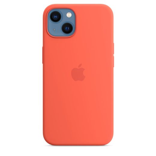 Оригинальный силиконовый чехол Apple Silicon Case with MagSafe Nectarine (MN643) для iPhone 13