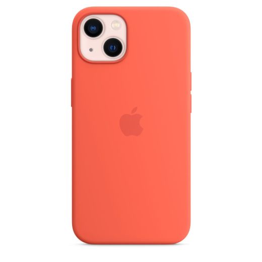 Оригинальный силиконовый чехол Apple Silicon Case with MagSafe Nectarine (MN643) для iPhone 13