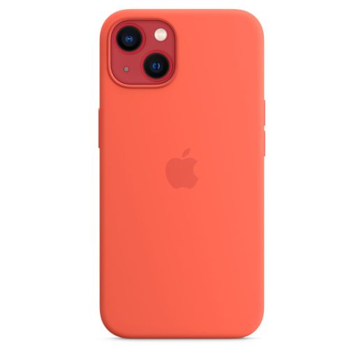Оригинальный силиконовый чехол Apple Silicon Case with MagSafe Nectarine для iPhone 13 Mini (MN603)