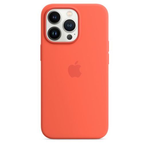 Оригинальный силиконовый чехол Apple Silicone Case with MagSafe Nectarine (MN683) для iPhone 13 Pro