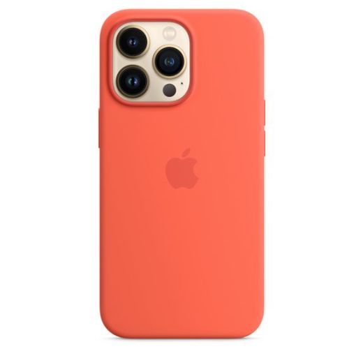Оригинальный силиконовый чехол Apple Silicone Case with MagSafe Nectarine (MN6D3) для iPhone 13 Pro Max