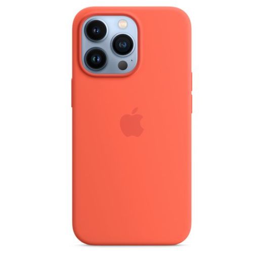 Оригинальный силиконовый чехол Apple Silicone Case with MagSafe Nectarine (MN6D3) для iPhone 13 Pro Max