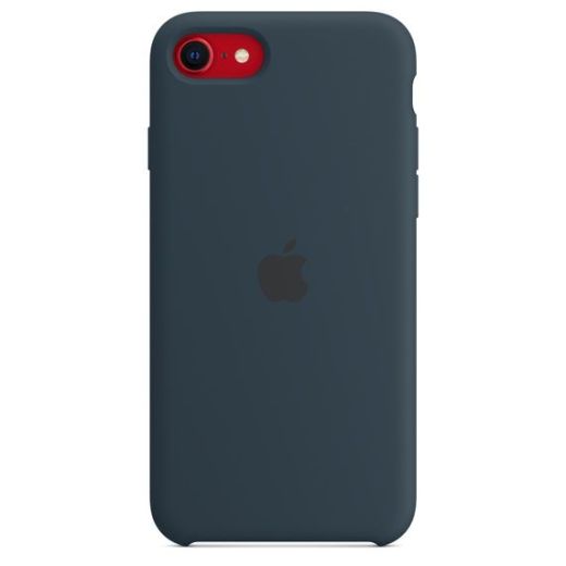 Оригинальный силиконовый чехол Apple Silicone Case Abyss Blue (MN6F3) для iPhone SE (2022)