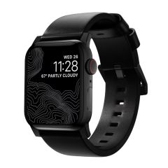 Кожаный ремешок Nomad Modern Band Black Leather / Black Hardware (NM01198185) для Apple Watch 49мм | 45мм | 44мм