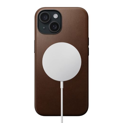 Кожаный чехол Nomad Modern Leather Case Brown для iPhone 15 Plus
